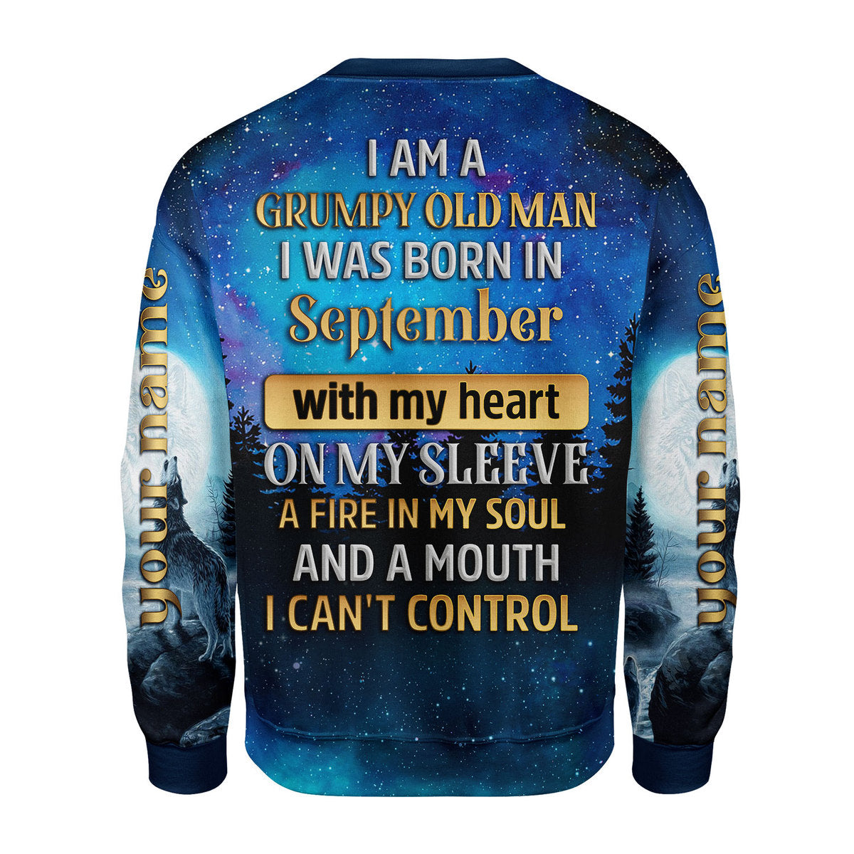 Customspig Personalized Ugly Sweater I Was Born In September All Over Printed