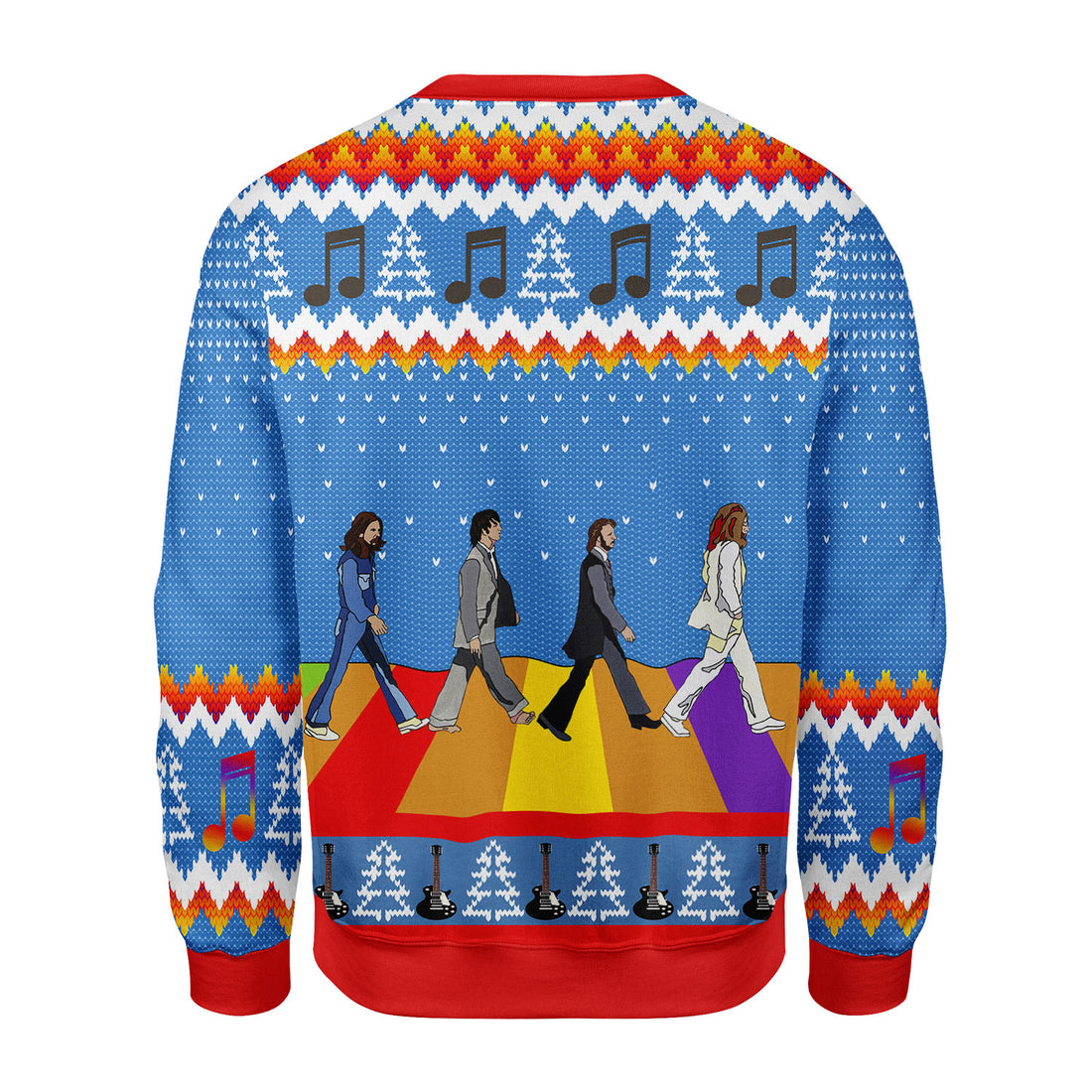 Customspig Christmas Sweater The Beatles Hippie 3D Apparel