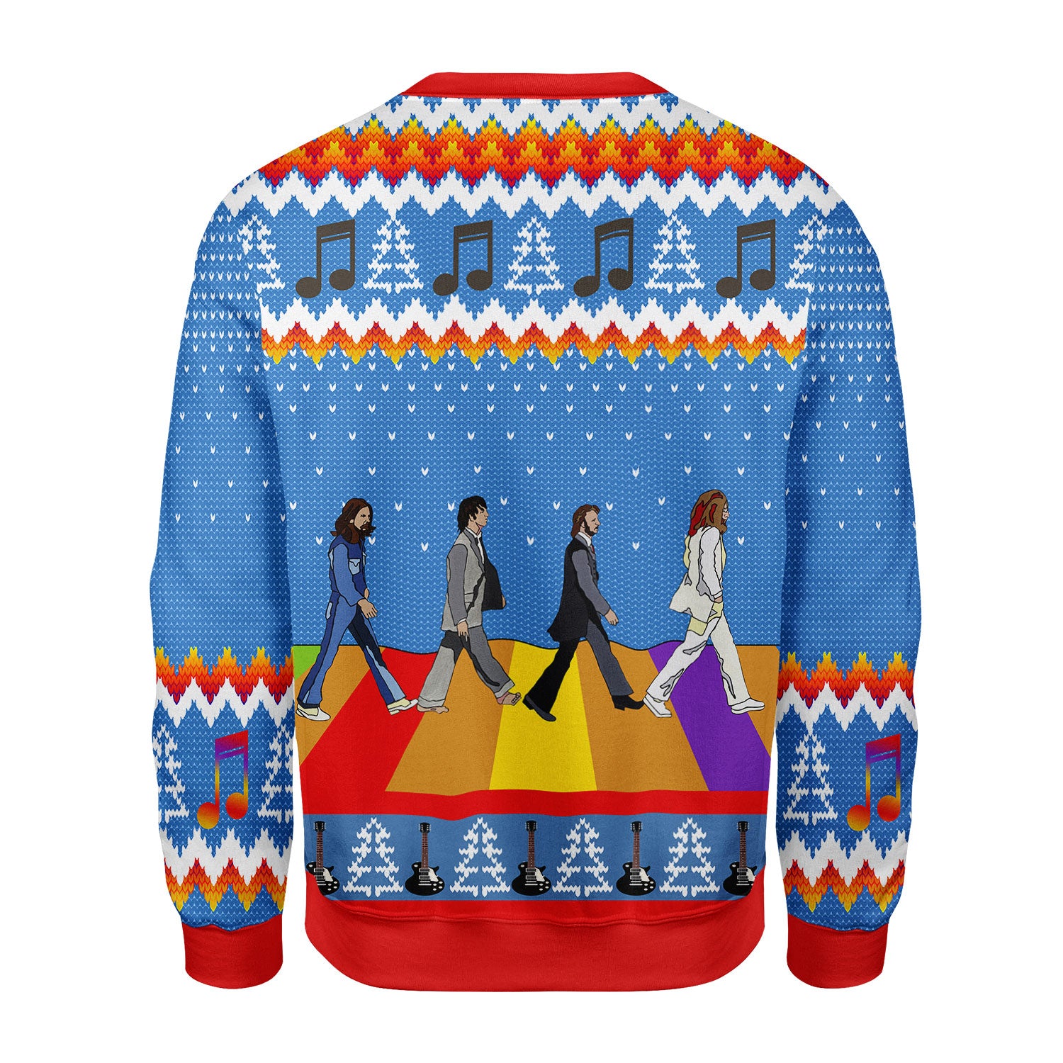 Customspig Christmas Sweater The Beatles Hippie 3D Apparel