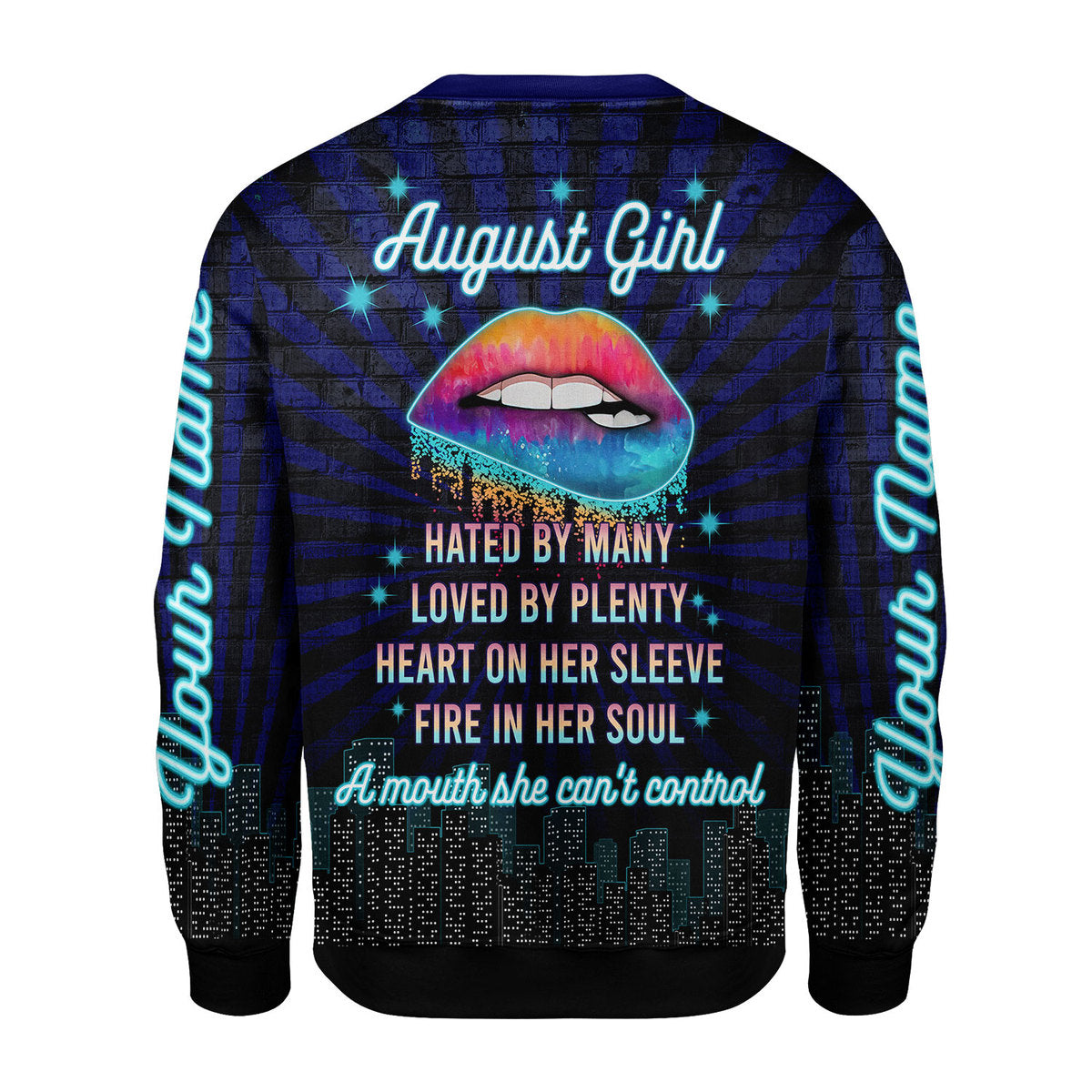 CustomsPig Personalized Ugly Sweater August Girl All Over Printed