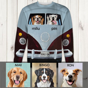 Customized Pets Long Sleeves  Funny Pets In Car