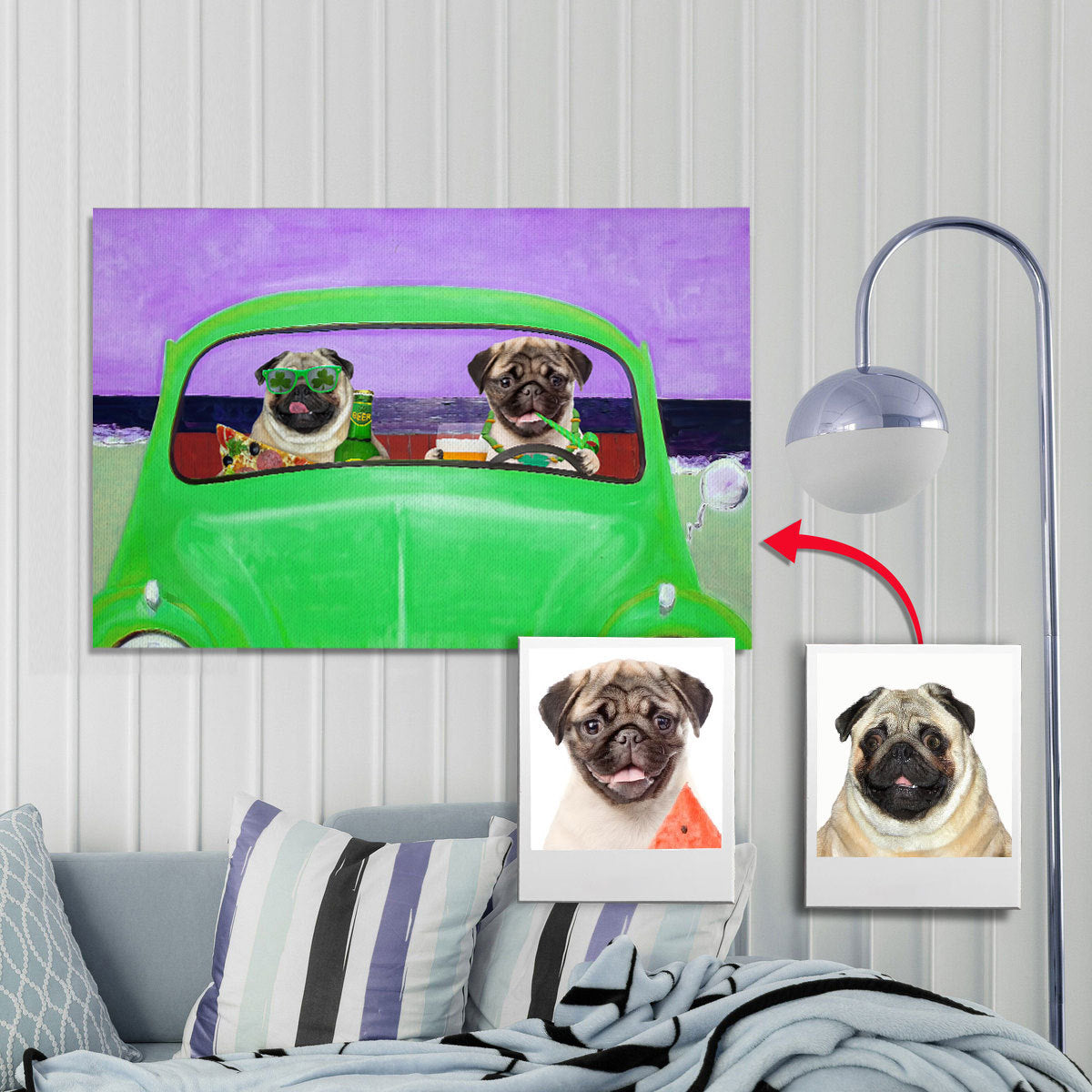 Customized Photos Canvas Poster Wall Art Raglan