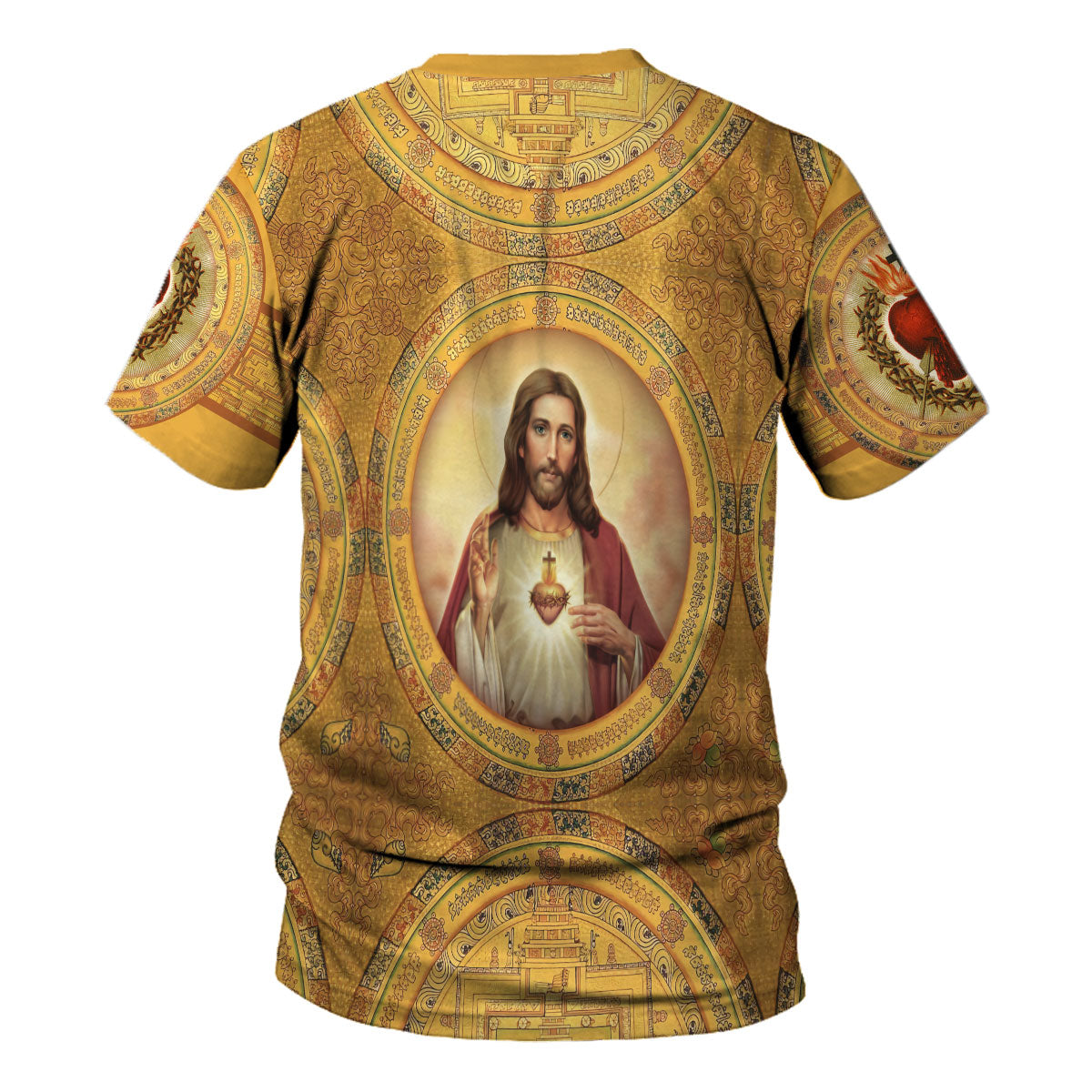 Customspig Tracksuit Tops Pullover Sweatshirt Christ Jesus, Gold 3D Apparel