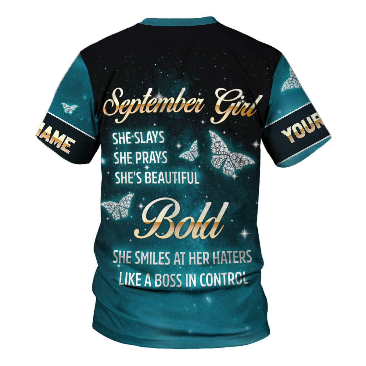 CustomsPig Personalized Tops September Girl All Over Printed