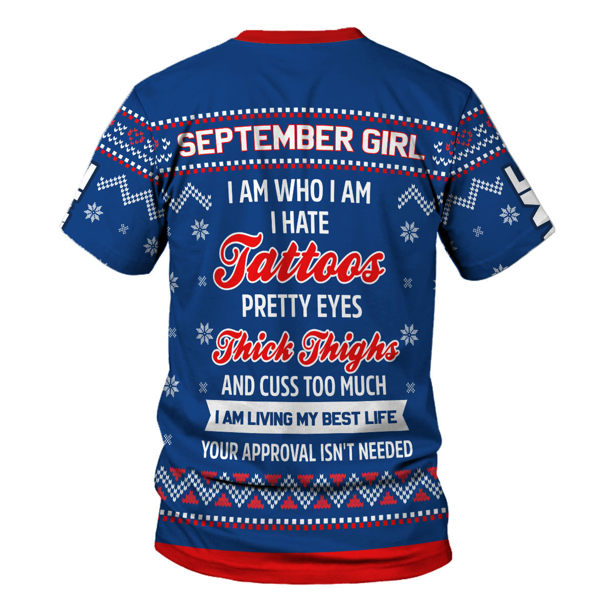 CustomsPig Personalized Tops September Girl I Am Who I Am All Over Printed