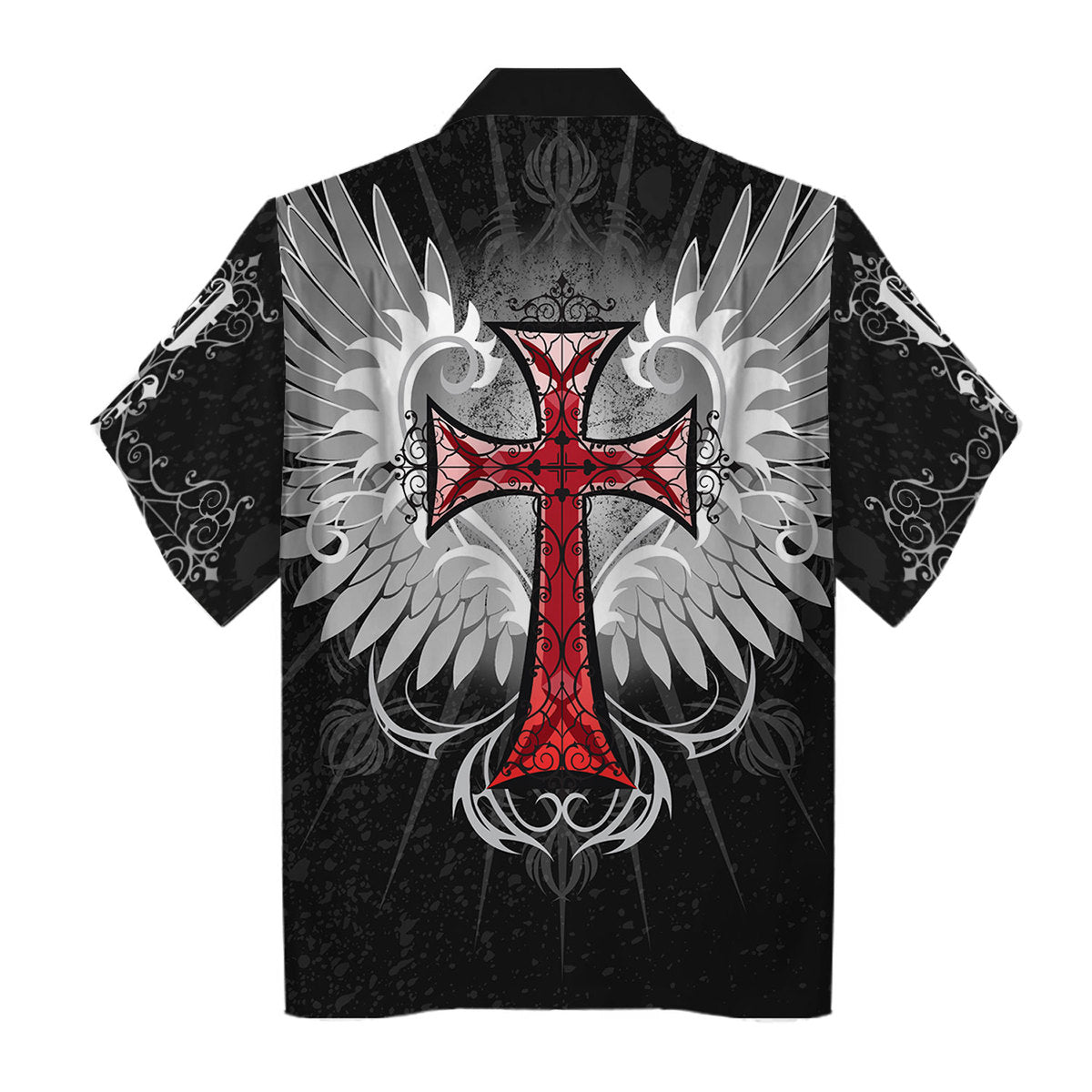 Customspig Tops Pullover Sweatshirt Sweatshirt Jesus Old English Red Cross 3D Apparel