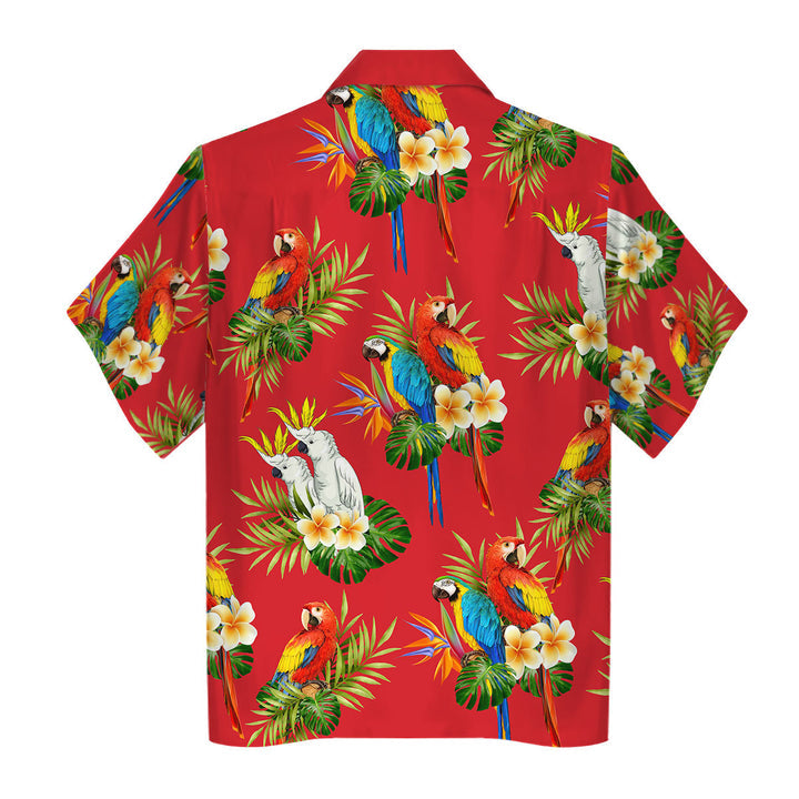 GTA Pacific Legend Parrot Red Hawaiian Shirt