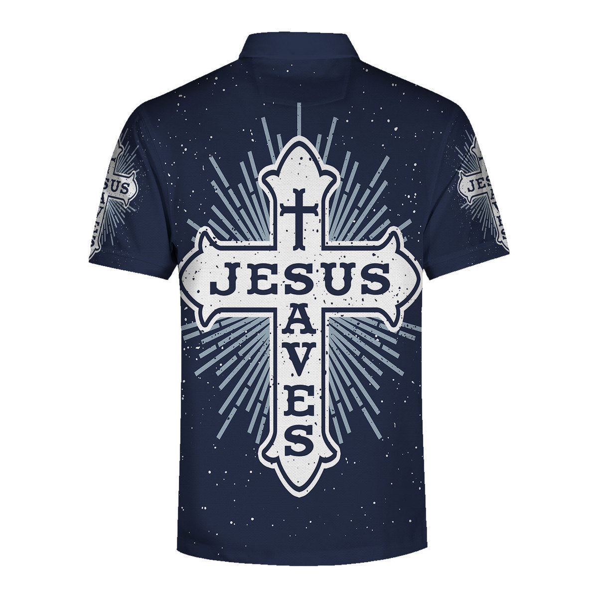 Customspig Tops Pullover Sweatshirt Sweatshirt Jesus Saves Cross On Navy Blue 3D Apparel