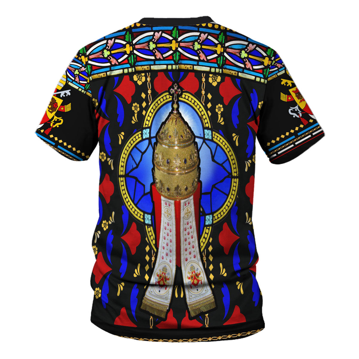 Tracksuit Tops Pullover Sweatshirt Pope Benedict XVI Stained Glass 3D Apparel