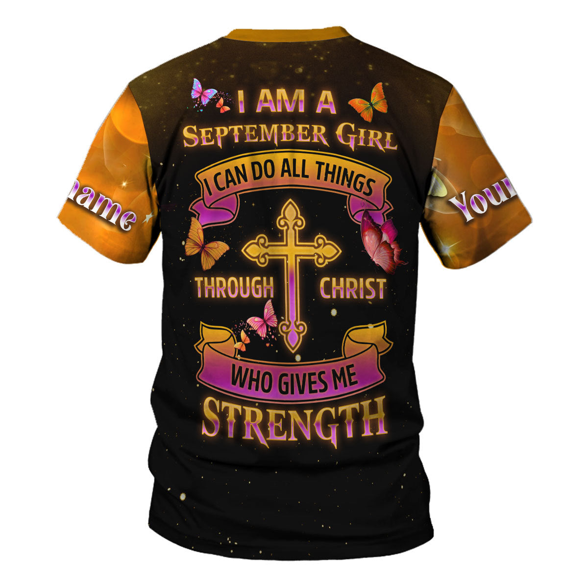CustomsPig Personalized T-shirt I Am A September Girl All Over Printed