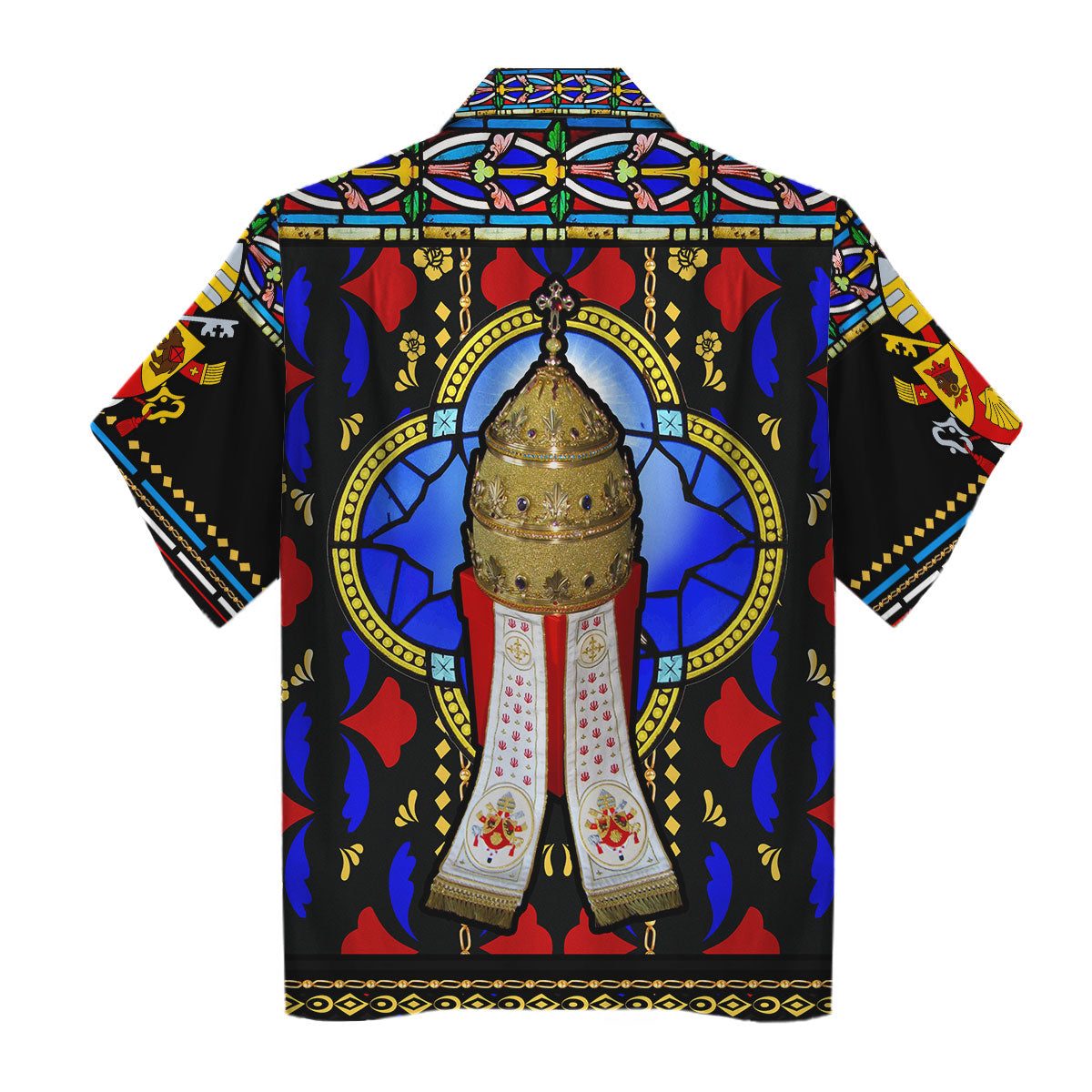 Tracksuit Tops Pullover Sweatshirt Pope Benedict XVI Stained Glass 3D Apparel