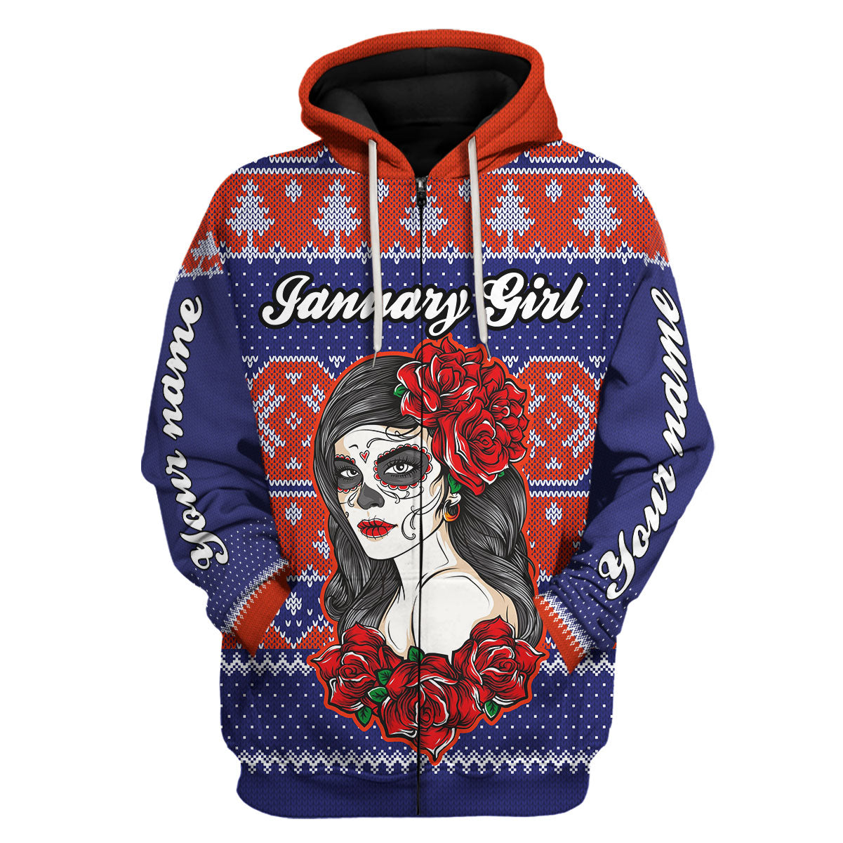 CustomsPig Personalized Tops January Girl All Over Printed
