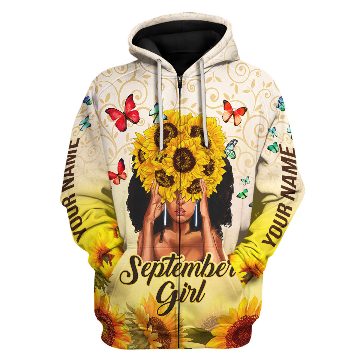 CustomsPig Personalized Tops September Girl All Over Printed