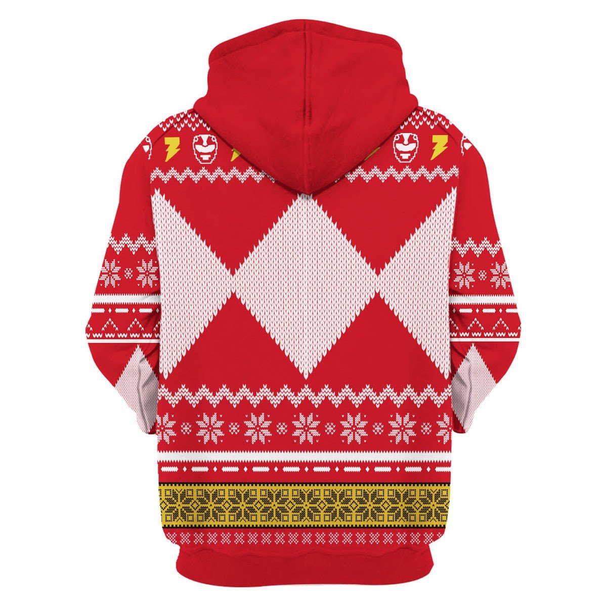 Gearhomies 3D Zip Hoodie MightyMorphin, Red  