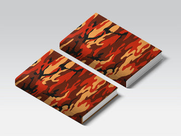 CustomsPig Flecktarn Red Brown German World War II Camouflage Patterns Hardcover Journals