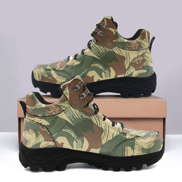 Rhodesian Brushstroke Rhodesian Security Forces 1965 Camo Pattern Hiking Shoes