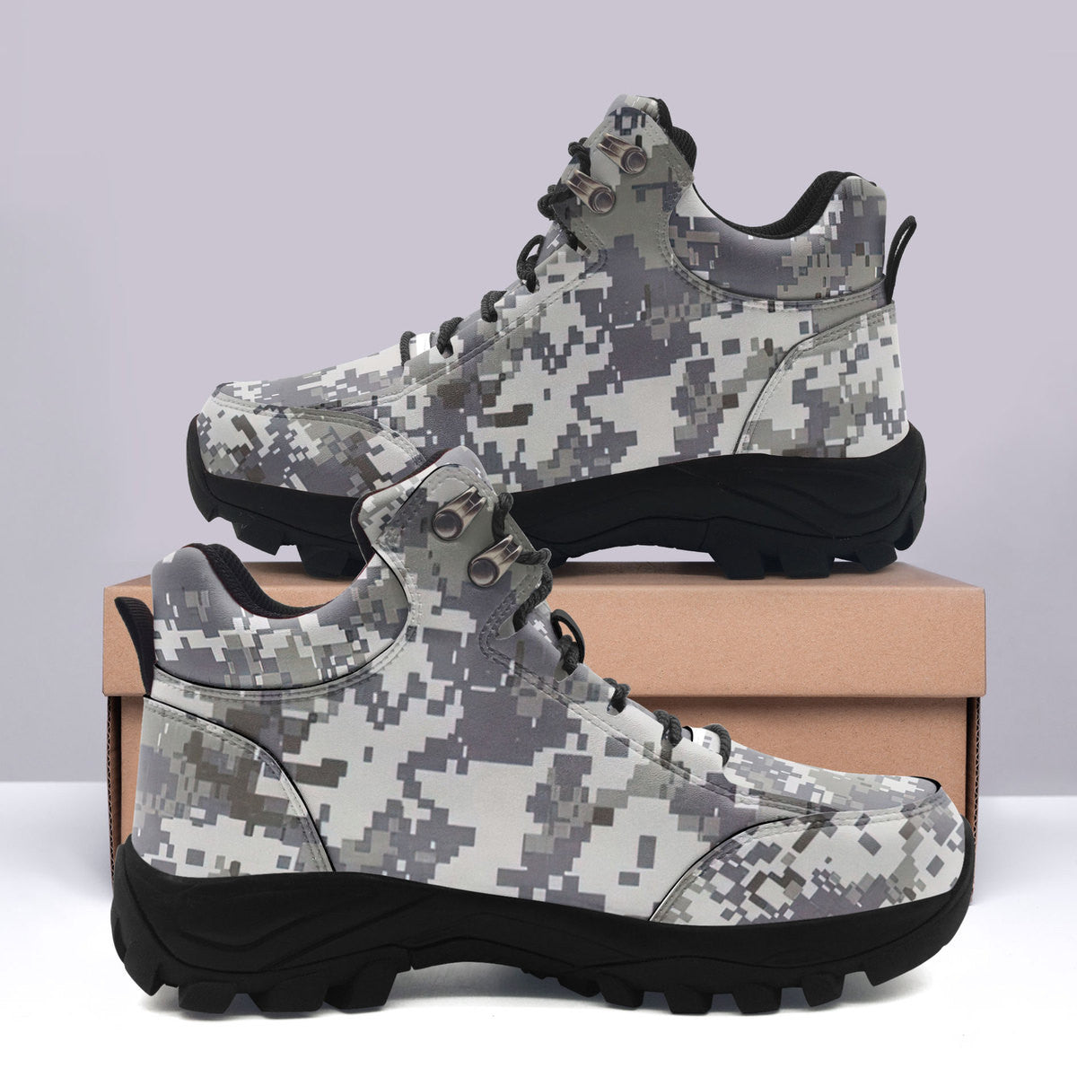 HumansBold American Navy Working Uniform (NWU) Type I Camo Hiking Shoes