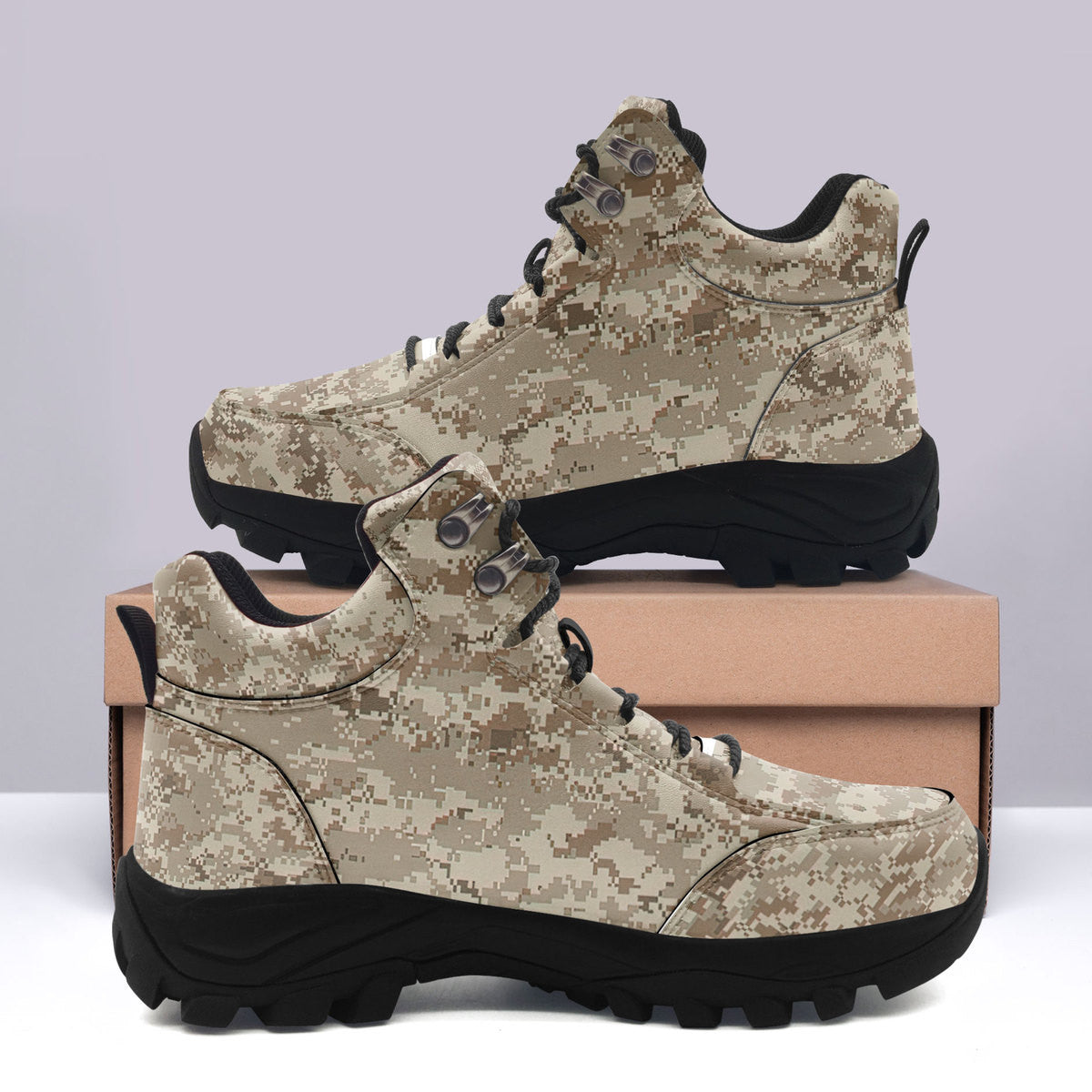 HumansBold American Navy Working Uniform (NWU) Type II Camo Hiking Shoes