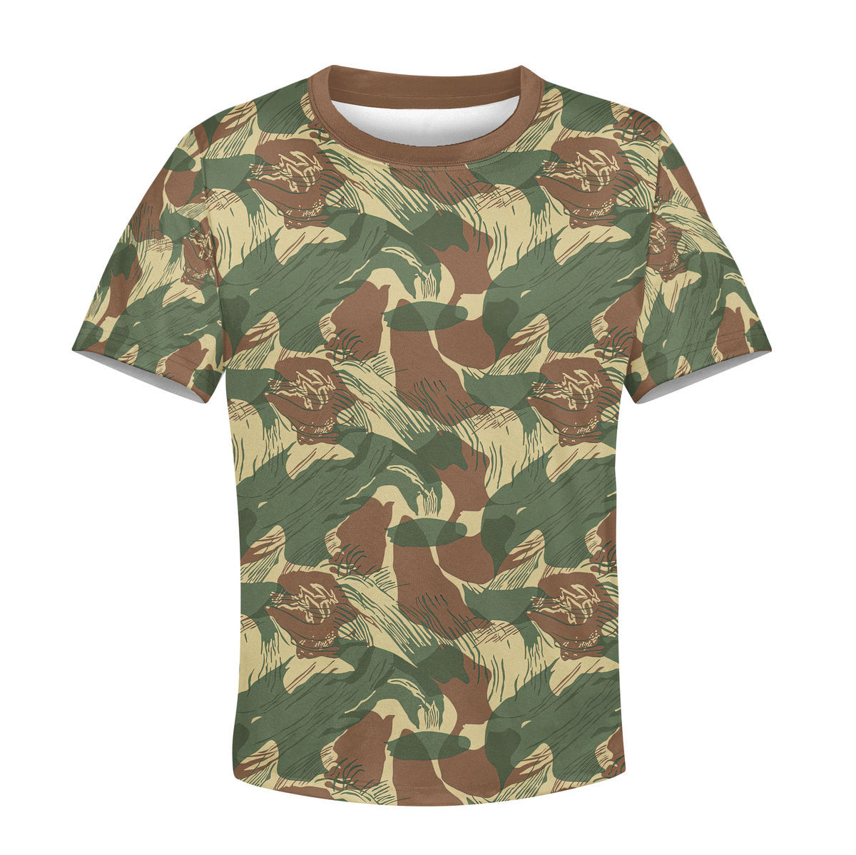 CustomsPig Rhodesian Brushstroke Rhodesian Security Forces 1965 Camo Kid T-Shirt