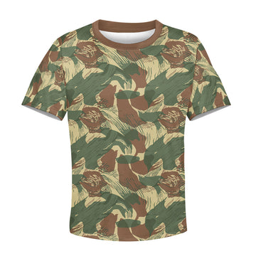 CustomsPig Rhodesian Brushstroke Rhodesian Security Forces 1965 Camo Kid T-Shirt