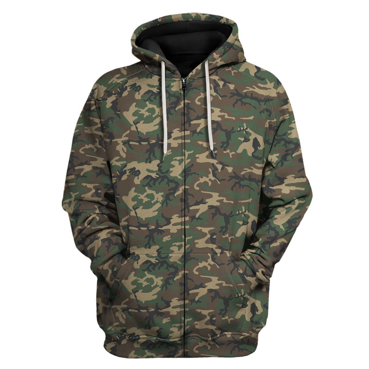 Army of the Republic of Vietnam Special Force South Tiger Stripe Camo Zip Hoodie