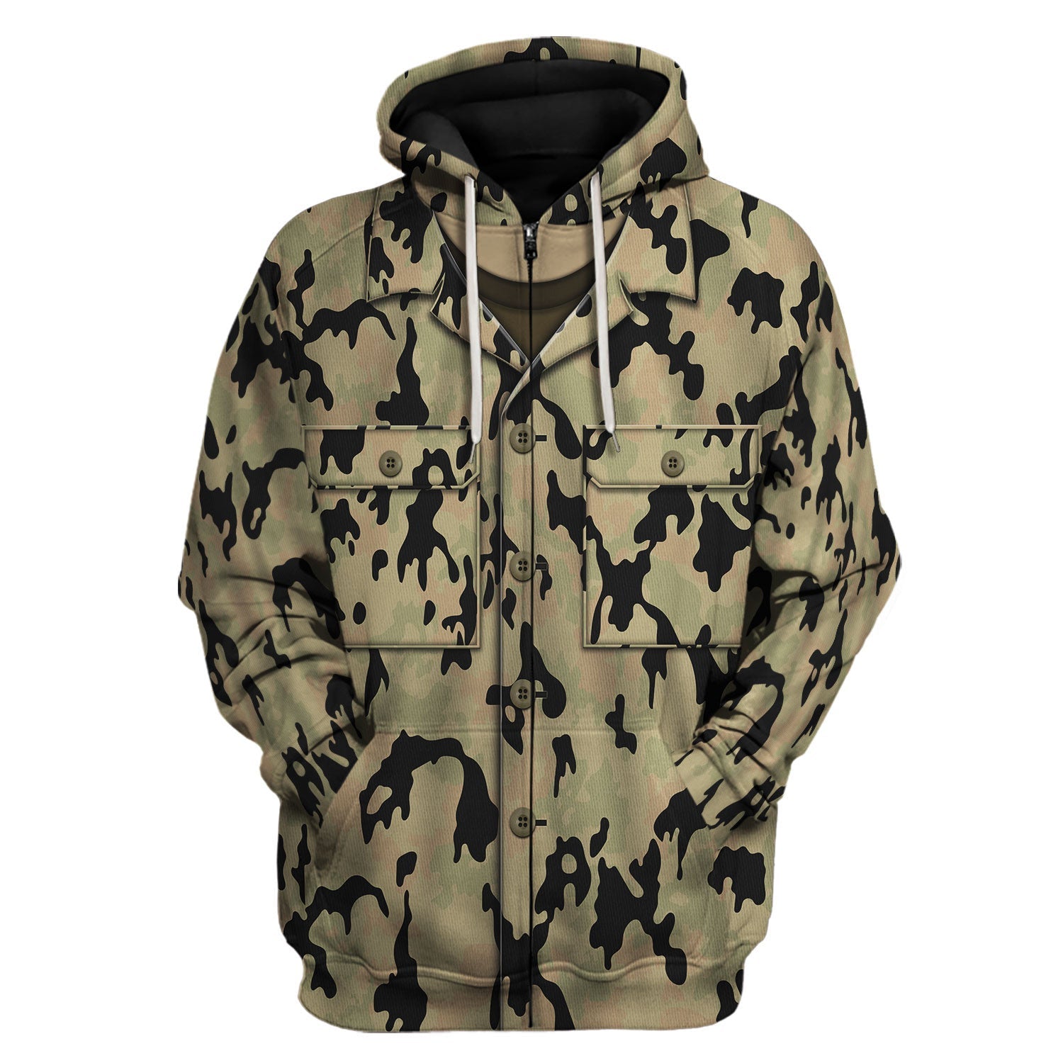 Customspig German World War 2 (WWII) Leibermuster Faded v2.0 CAMO Costume Hoodie Sweatshirt T-Shirt Tracksuit