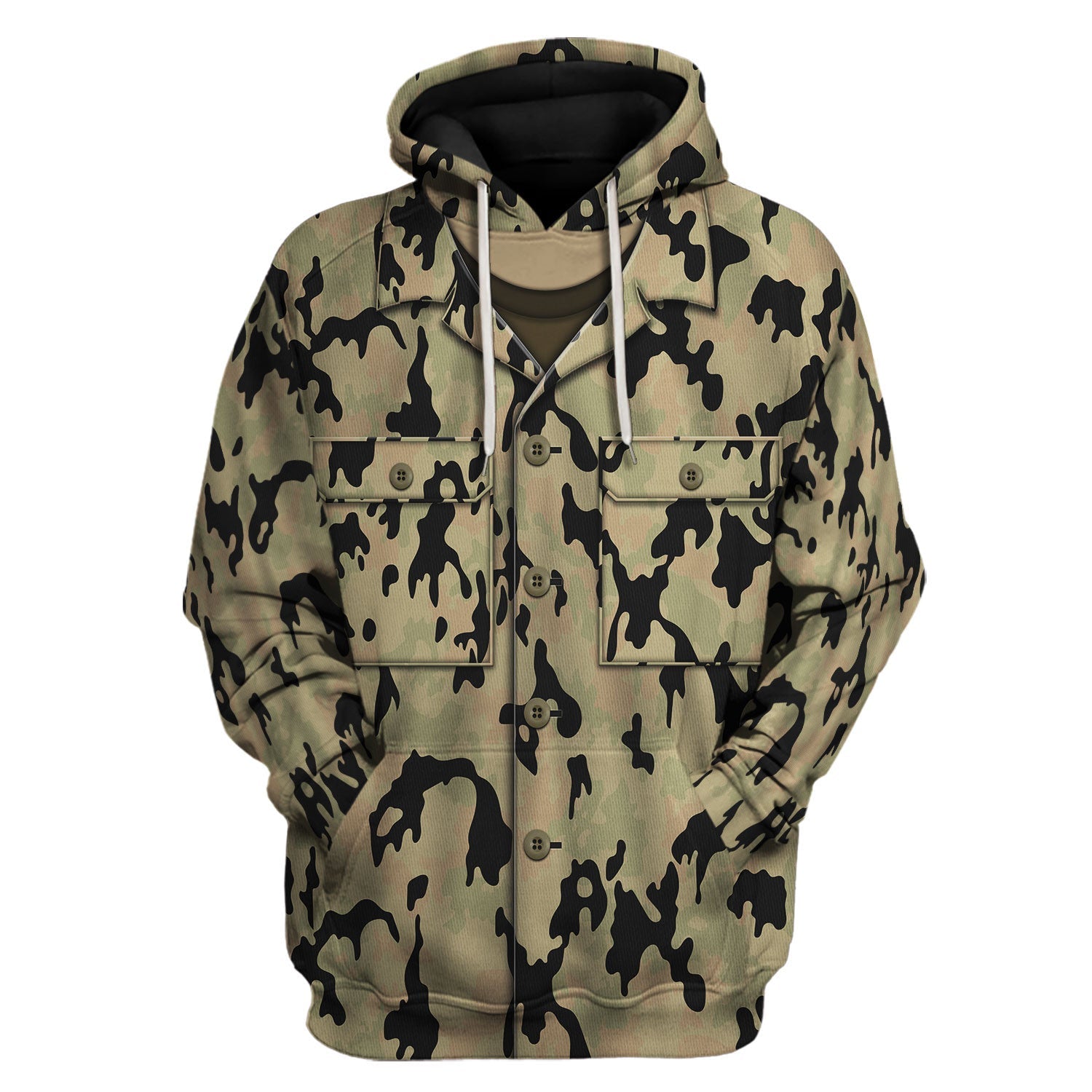 Customspig German World War 2 (WWII) Leibermuster Faded v2.0 CAMO Costume Hoodie Sweatshirt T-Shirt Tracksuit