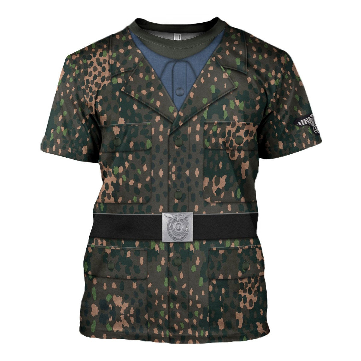 Customspig Waffen SS Herringbone Twill (HBT) M44 Pea Dot Pattern (Erbsenmuster) Costume Hoodie Sweatshirt T-Shirt Tracksuit