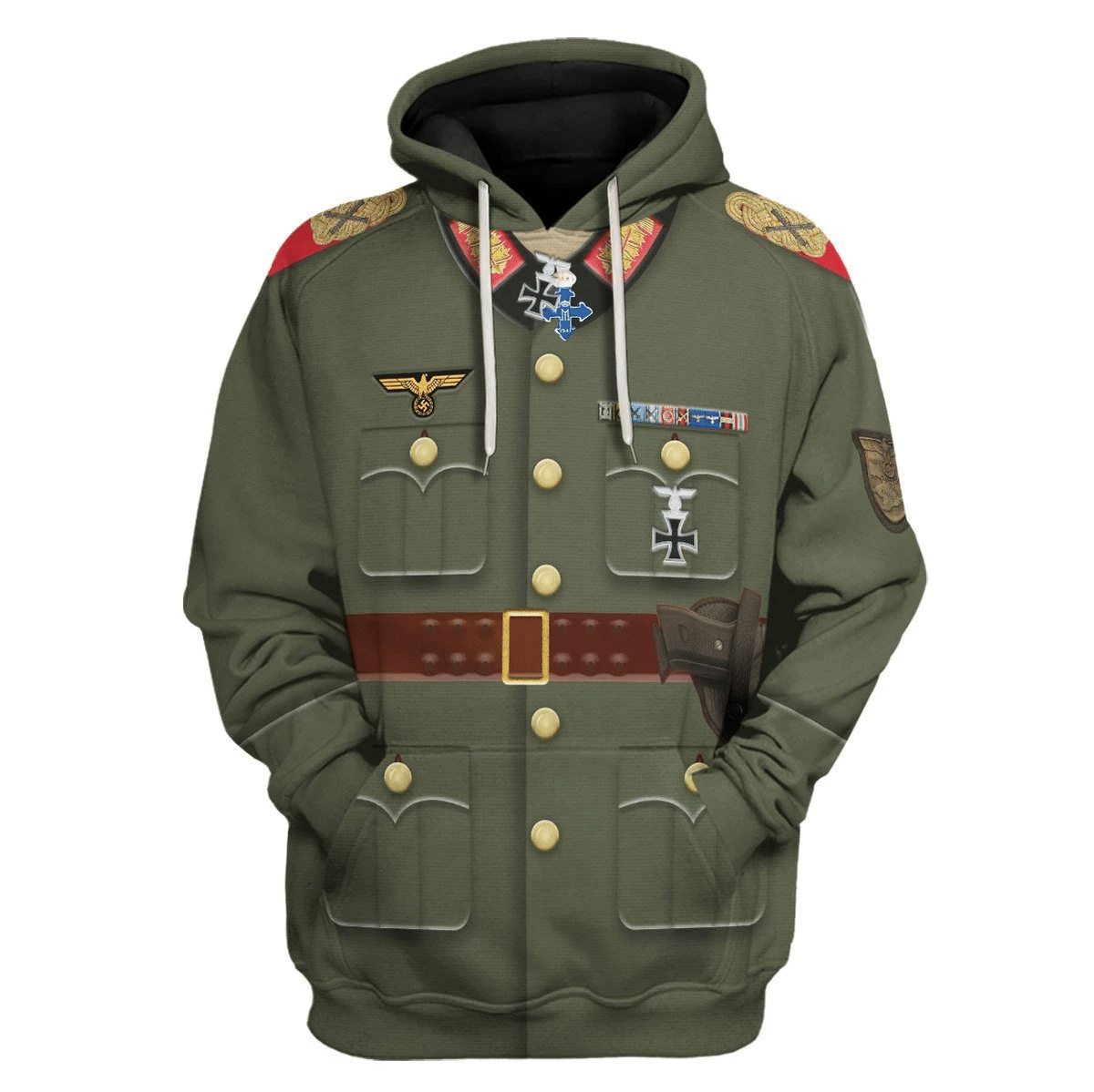 Customspig WWII Fritz Erich Georg Eduard Von Manstein Costume Hoodie Sweatshirt T-Shirt Tracksuit