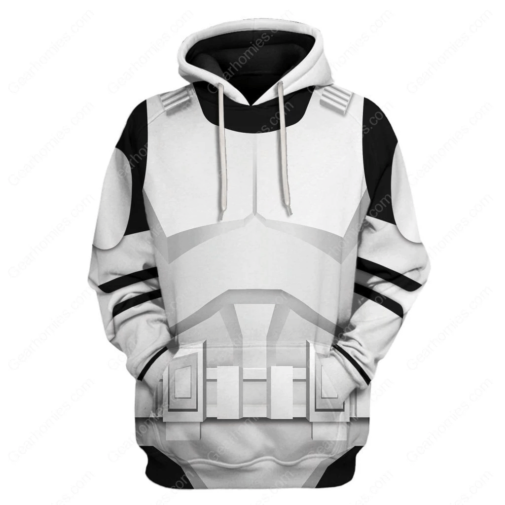 CustomsPig Stormtrooper SD Costumes Hoodie Sweatshirt T-Shirt Tracksuit