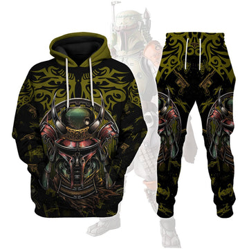 Boba Fet Samurai Hoodies Pullover Sweatshirt Tracksuit