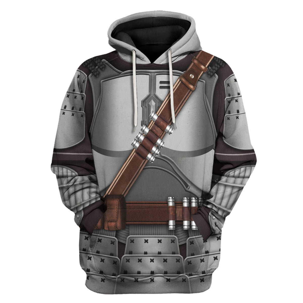 CustomsPig Beskar Mandalorian Samurai  Costumes Hoodie Sweatshirt T-Shirt Tracksuit