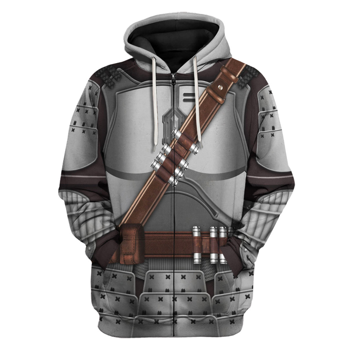 CustomsPig Beskar Mandalorian Samurai  Costumes Hoodie Sweatshirt T-Shirt Tracksuit