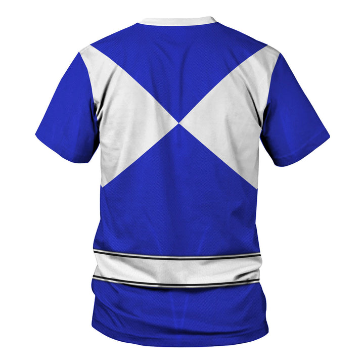 CustomsPig Blue Ranger Mighty Morphin Costumes Hoodie Sweatshirt T-shirt Tracksuit