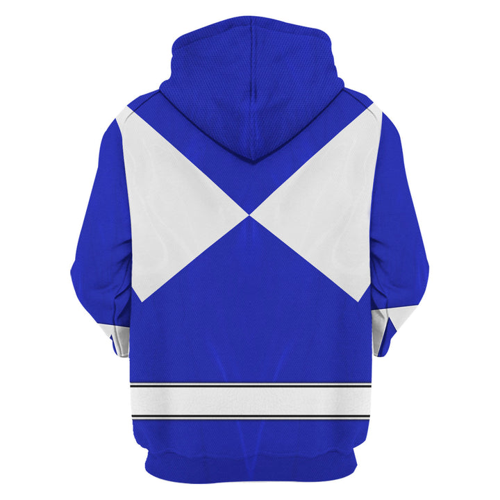 CustomsPig Blue Ranger Mighty Morphin Costumes Hoodie Sweatshirt T-shirt Tracksuit