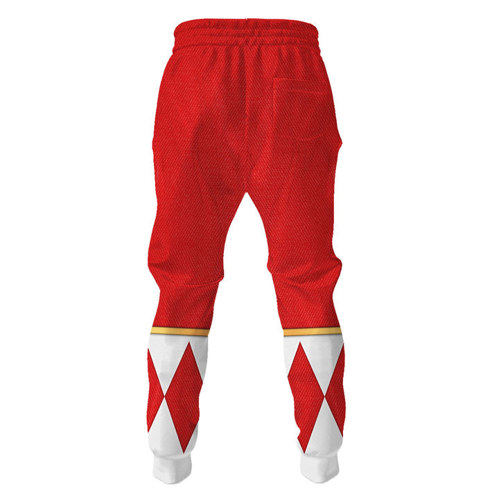 CustomsPig Red Ranger Dragon Shield Costumes Hoodie Sweatshirt T-shirt Tracksuit