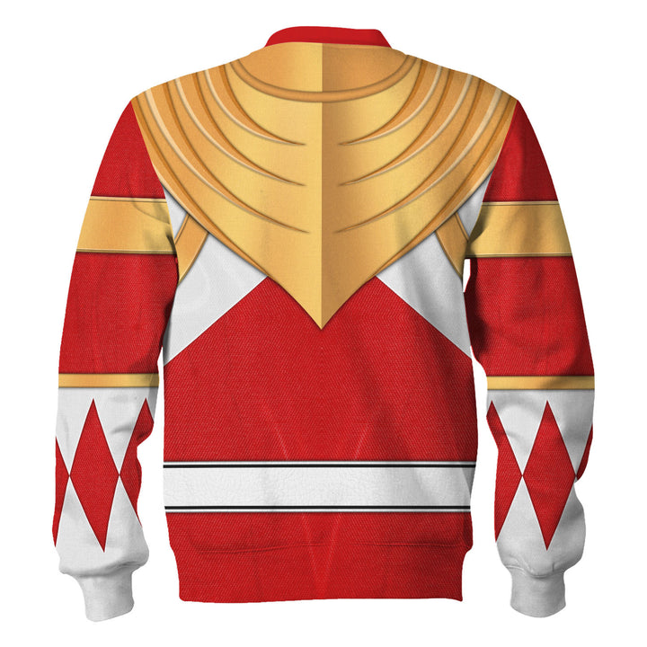 CustomsPig Red Ranger Dragon Shield Costumes Hoodie Sweatshirt T-shirt Tracksuit