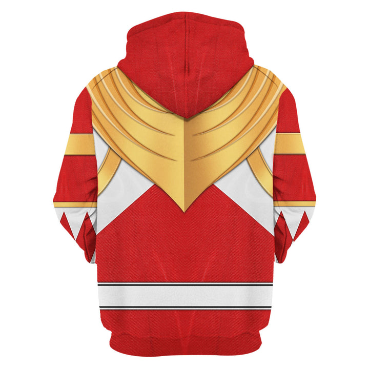 CustomsPig Red Ranger Dragon Shield Costumes Hoodie Sweatshirt T-shirt Tracksuit