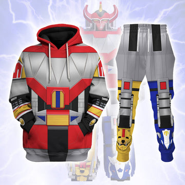 CustomsPig Dino Megazord Mighty Morphin Costumes Hoodie Sweatshirt T-shirt Tracksuit