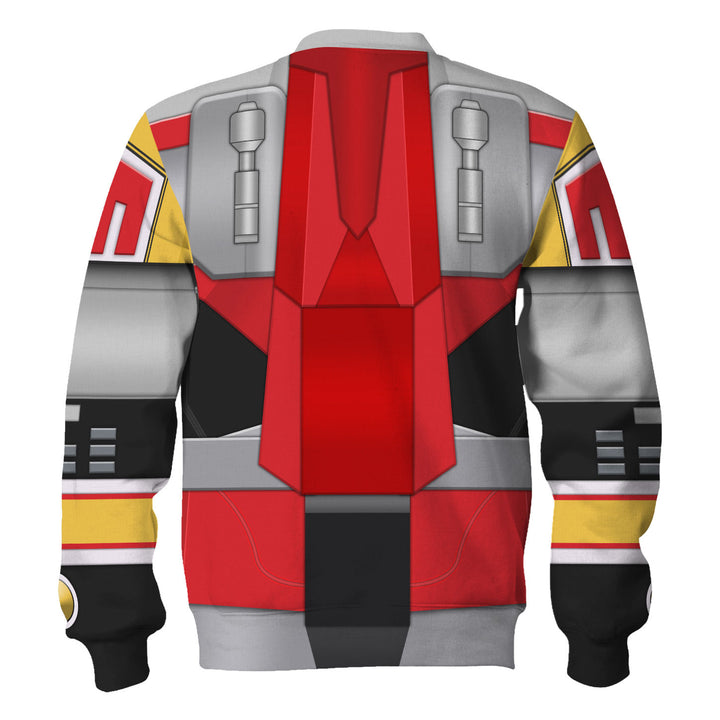CustomsPig Dino Megazord Mighty Morphin Costumes Hoodie Sweatshirt T-shirt Tracksuit