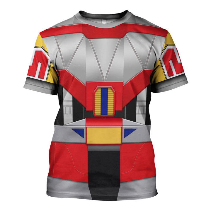 CustomsPig Dino Megazord Mighty Morphin Costumes Hoodie Sweatshirt T-shirt Tracksuit