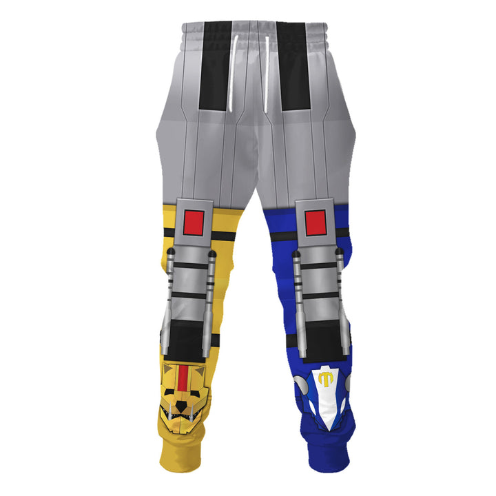 CustomsPig Dino Megazord Mighty Morphin Costumes Hoodie Sweatshirt T-shirt Tracksuit