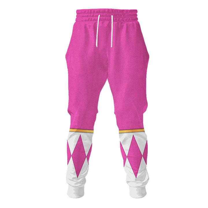 CustomsPig Pink Ranger Dragon Shield Costumes Hoodie Sweatshirt T-shirt Tracksuit