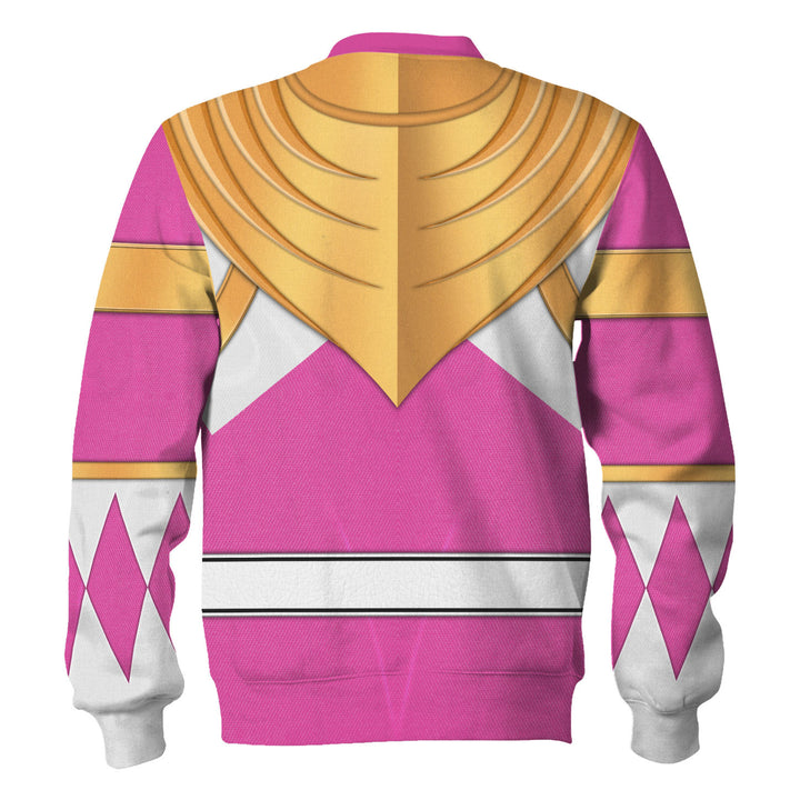 CustomsPig Pink Ranger Dragon Shield Costumes Hoodie Sweatshirt T-shirt Tracksuit