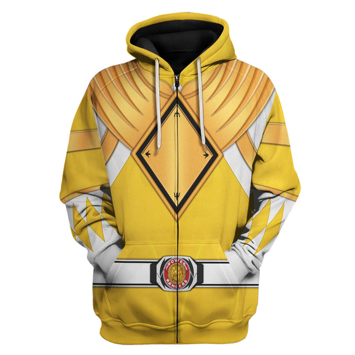 CustomsPig Yellow Ranger Dragon Shield Costumes Hoodie Sweatshirt T-shirt Tracksuit