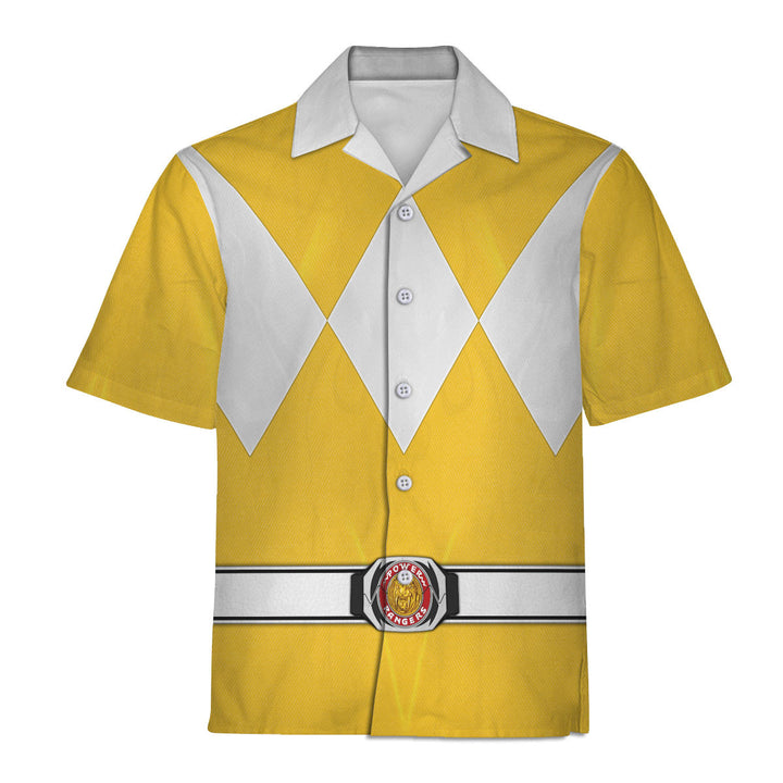 CustomsPig Yellow Ranger Mighty Morphin Costumes Hoodie Sweatshirt T-shirt Tracksuit