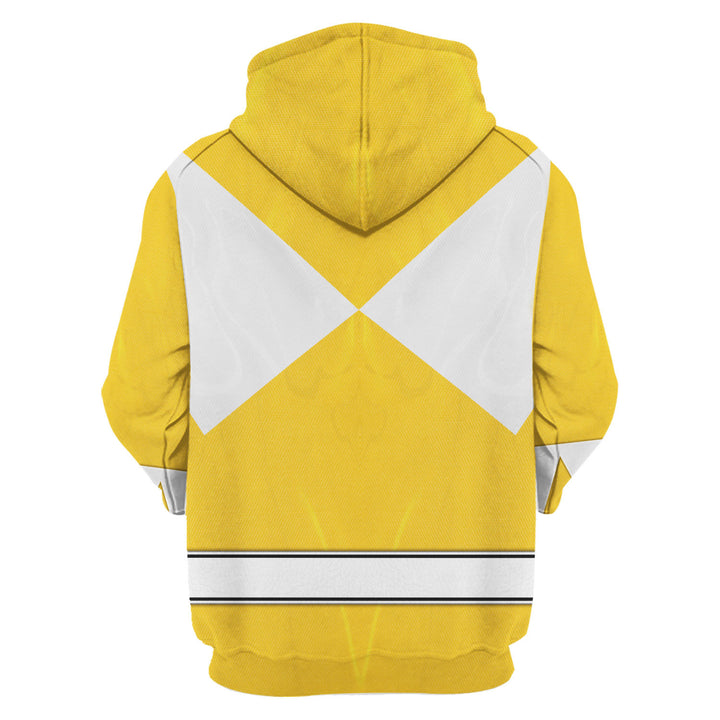 CustomsPig Yellow Ranger Mighty Morphin Costumes Hoodie Sweatshirt T-shirt Tracksuit