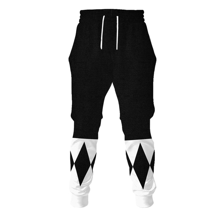 CustomsPig Black Ranger Mighty Morphin Costumes Hoodie Sweatshirt T-shirt Tracksuit