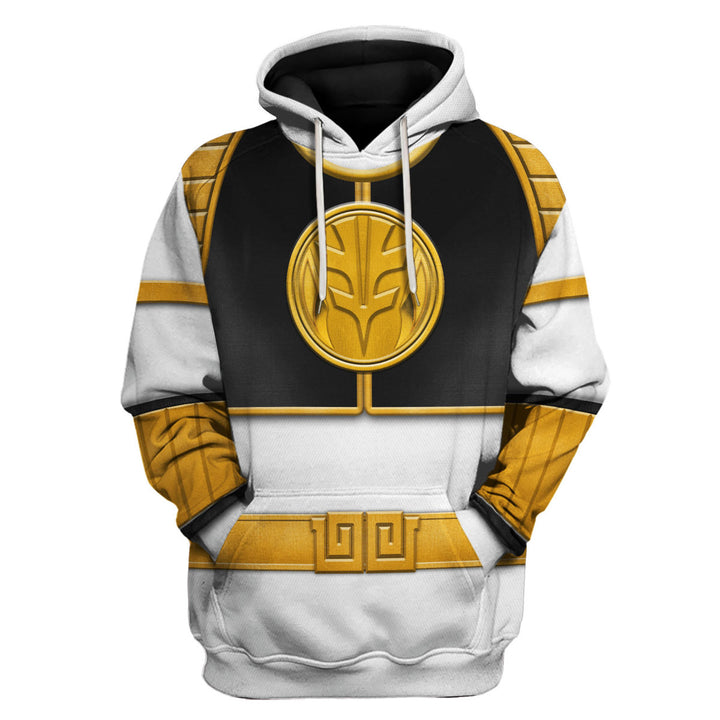 CustomsPig White Ranger Mighty Morphin Costumes Hoodie Sweatshirt T-shirt Tracksuit