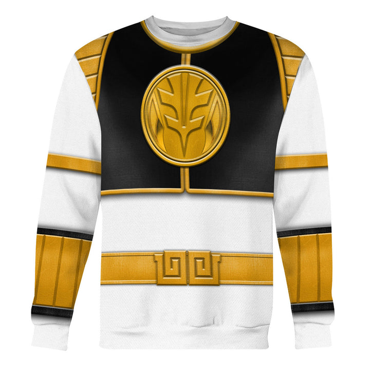 CustomsPig White Ranger Mighty Morphin Costumes Hoodie Sweatshirt T-shirt Tracksuit